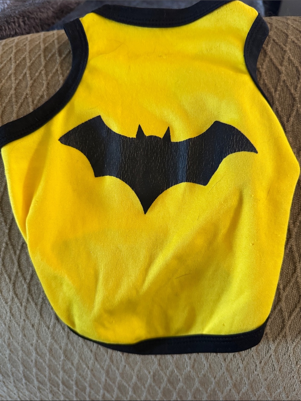 Dogs Yellow Bat Emblem Costume Tank Top